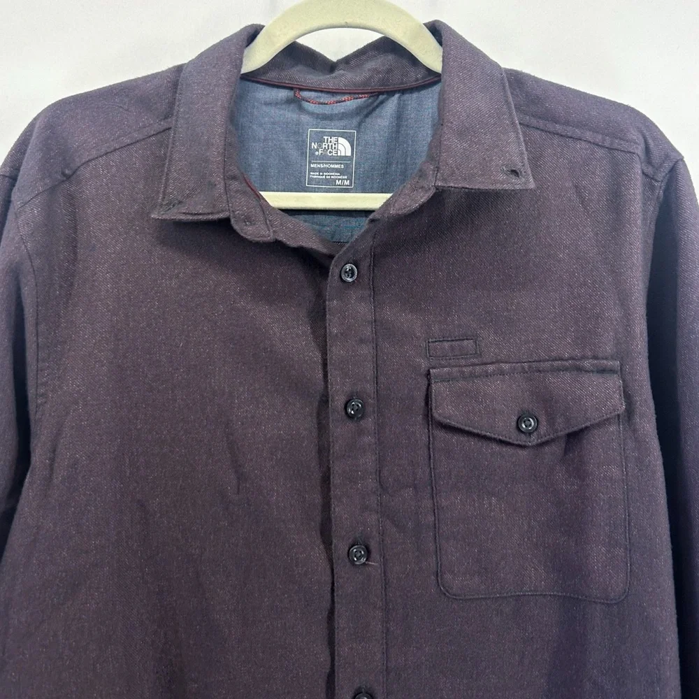 The North Face Men’s Burgundy Thermocore Flannel Button Down Shirt Medium